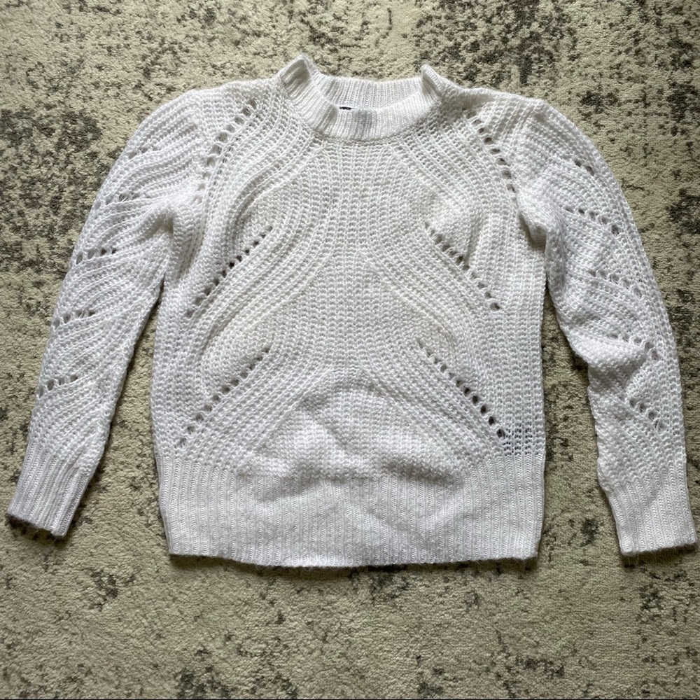 Guilty White Cable Knit Sweater